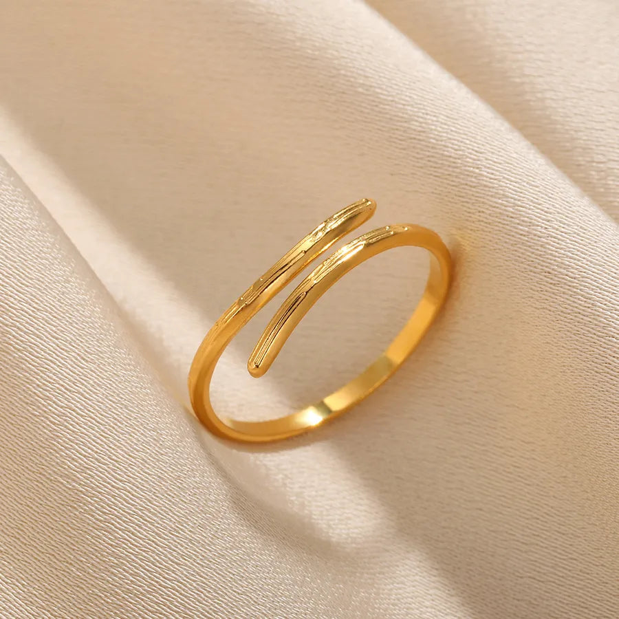 18K Gold Plated Geometric Zirconia Ring