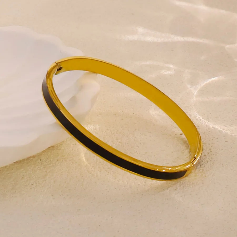 18K Gold Plated Star & Snake Stainless Steel Bracelet Average Size Gold Style 37