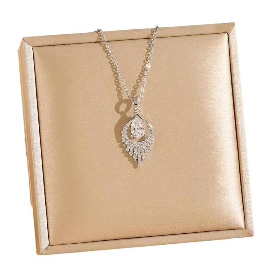 18K Gold Plated Zircon Pendant Necklace