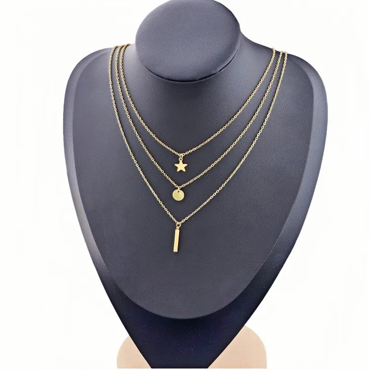 Gold Plated Stainless Steel Pendant Necklace