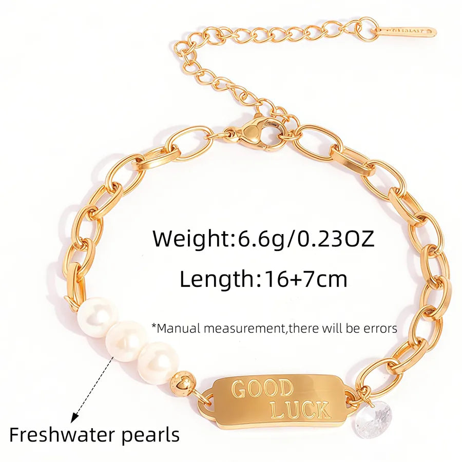 18K Gold Plated Geometric Stainless Steel Bracelet