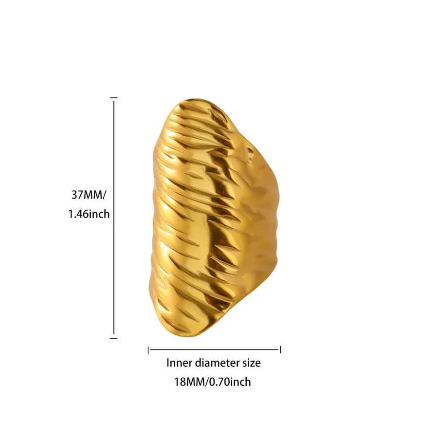 18K Gold Plated Geometric Open Ring 1