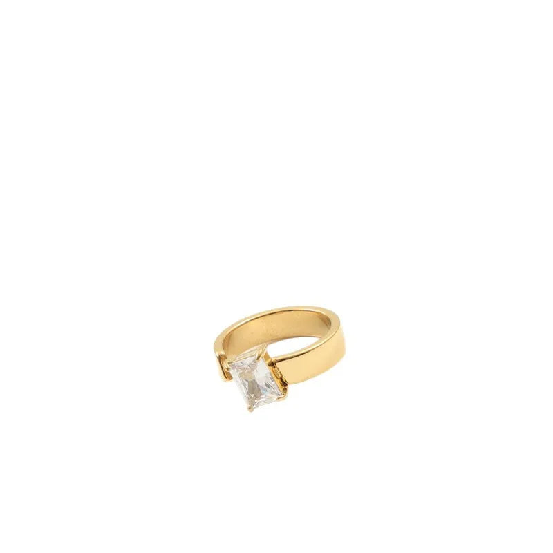 18K Gold Plated Titanium Steel Open Ring