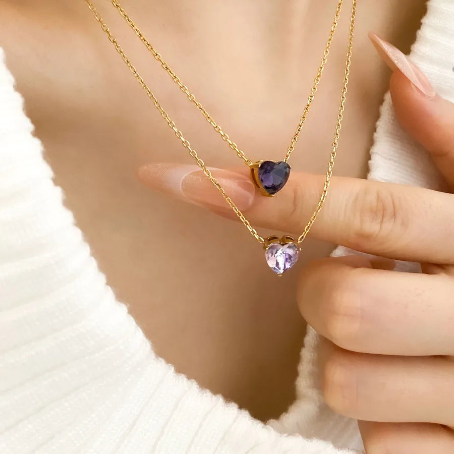 Minimalist Gold Heart Pendant Necklace