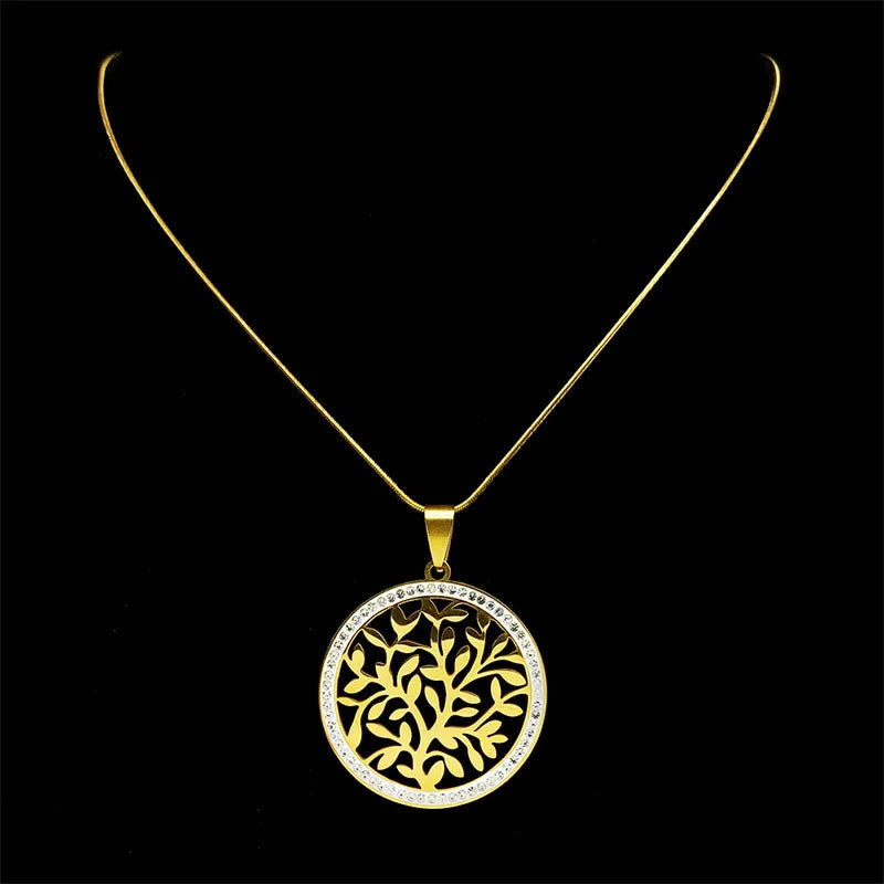Viking Tree of Life Titanium Steel Necklace