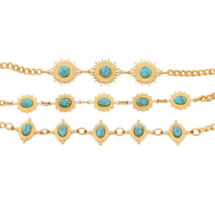 Blue Lapis Lazuli Stainless Steel Bracelet