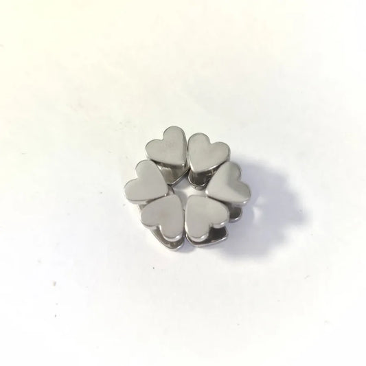 Unisex Heart-Shaped Stainless Steel Earrings