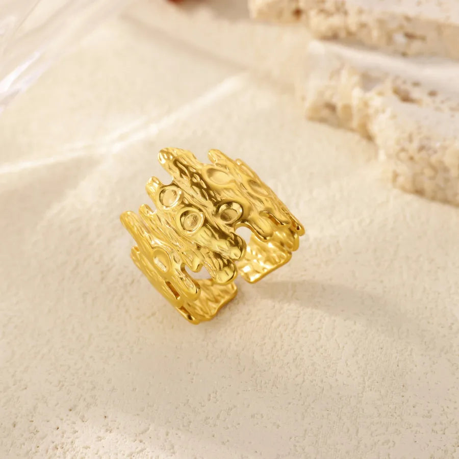 18K Gold Plated Geometric Open Ring