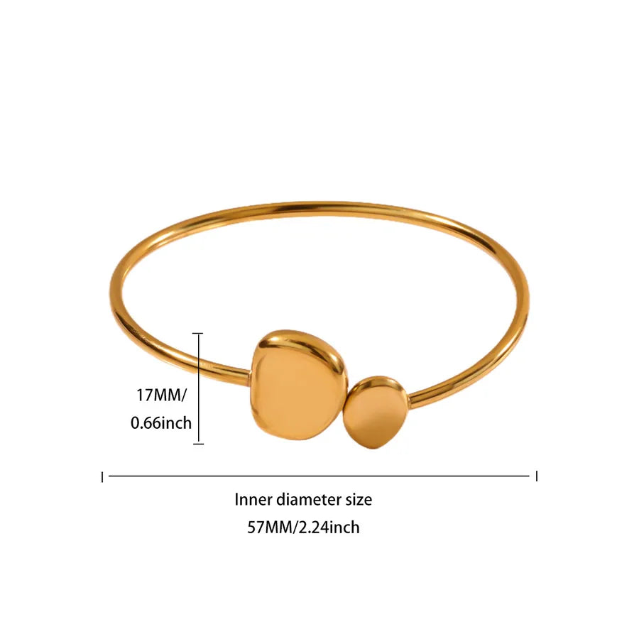 Sunflower Open Bangle in Stainless Steel G9282030