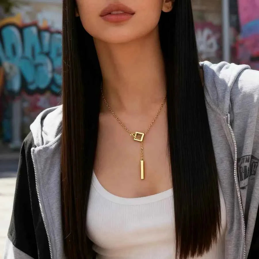 Elegant Gold Y-Shaped Necklace for Women