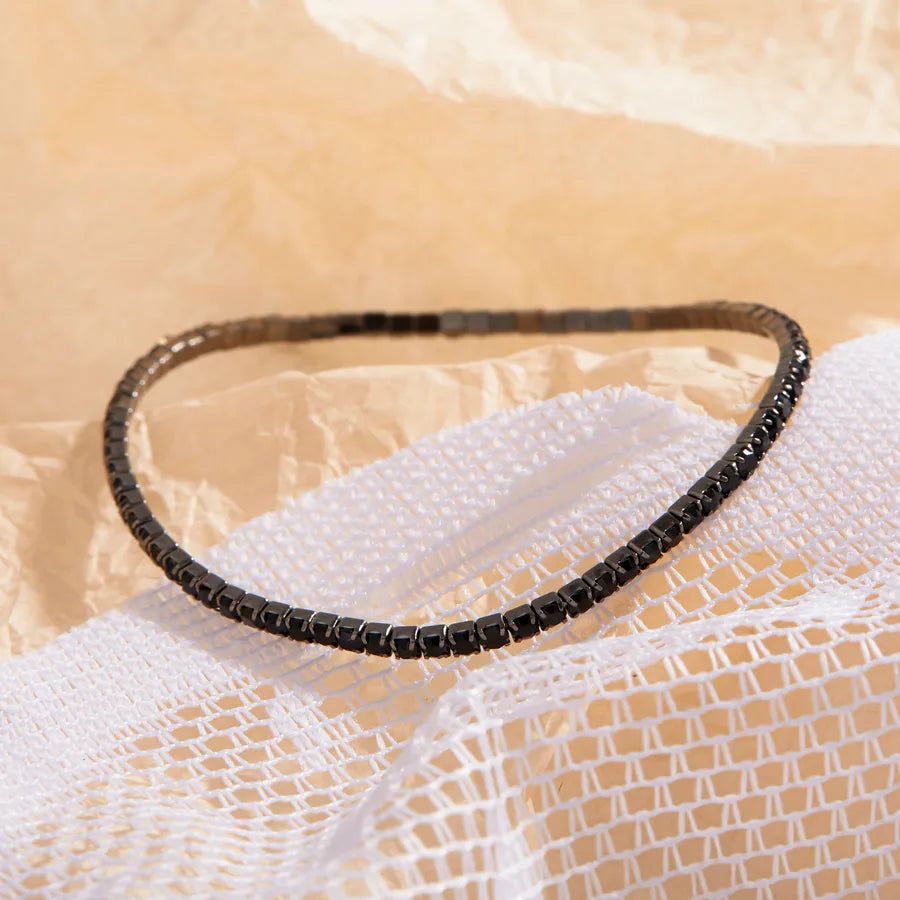 Elegant Gold-Plated Round Tennis Bracelet