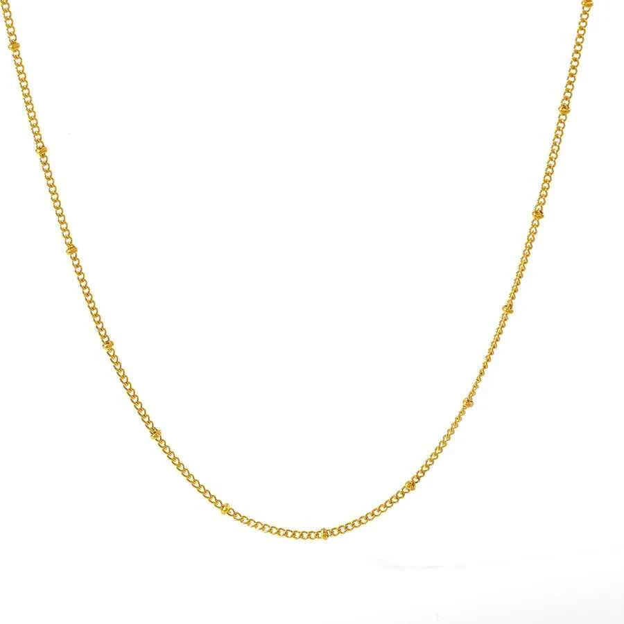 Gold Plated Stainless Steel Unisex Chain Necklace