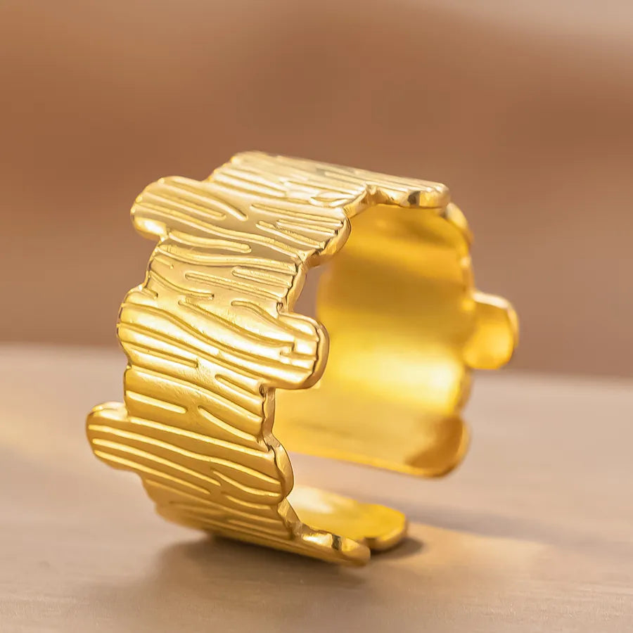 Adjustable Silver Maple Leaf Titanium Ring K139 Gold Ring Adjustable