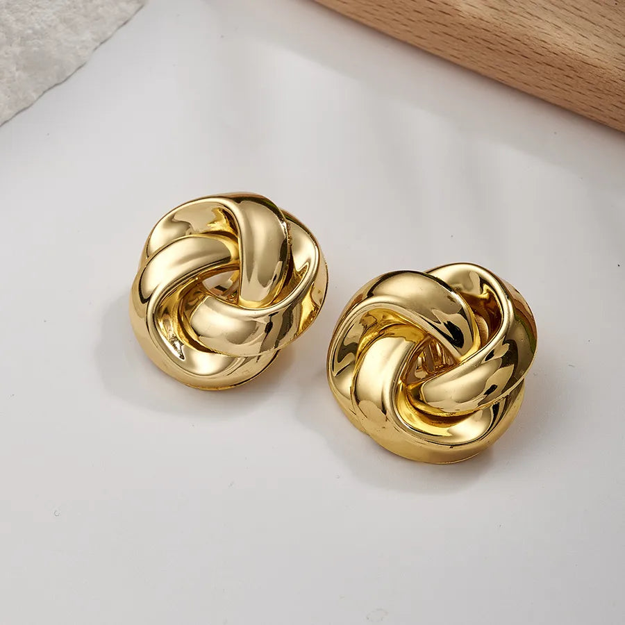 18K Gold PVD Stainless Steel Stud Earrings
