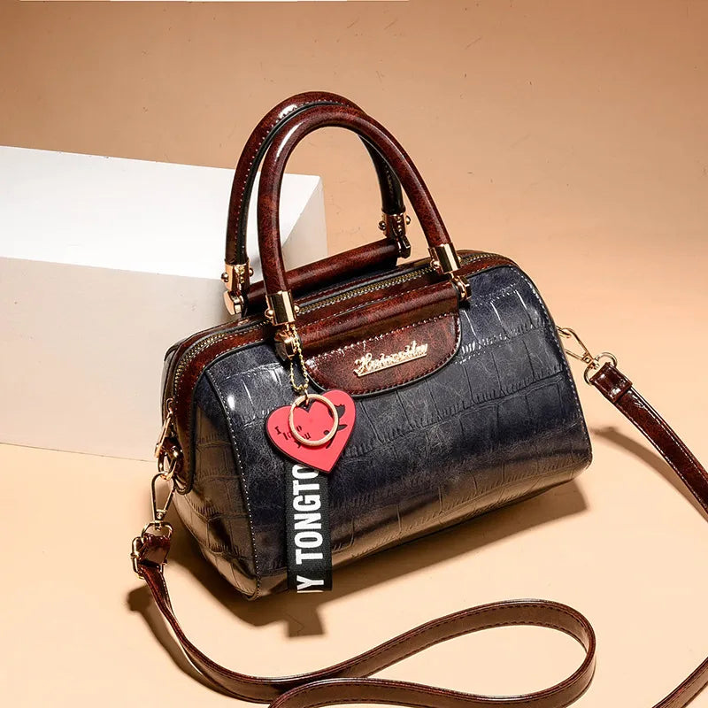 Women's Classic PU Leather Shoulder Bag Blue