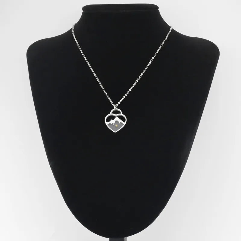 Mustard Seed Heart Necklace – Stainless Steel