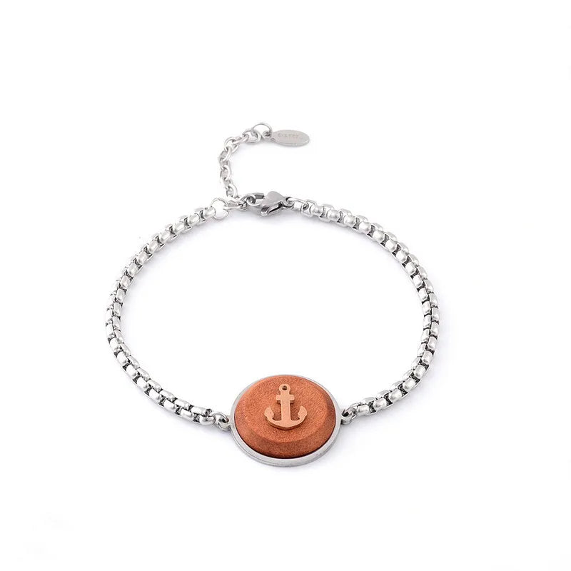 Stainless Steel Anchor Bracelet for Men & Women [Sle146] Curb Necklace Steel Color-Np04 Gold