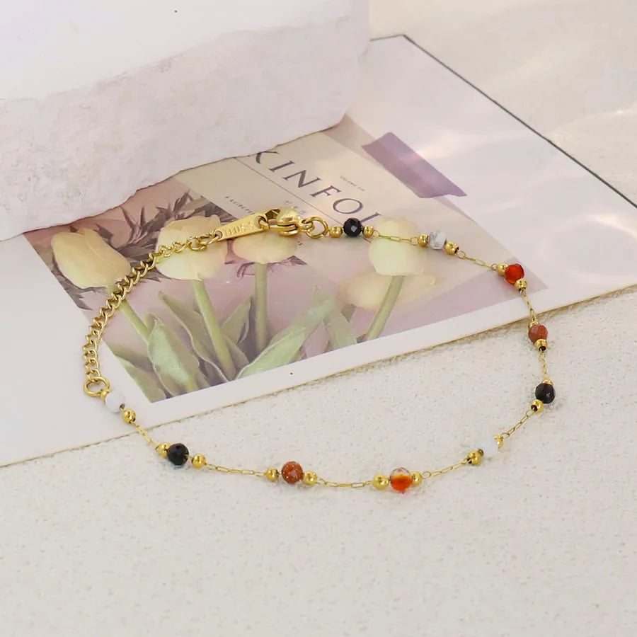 Gold Plated Stainless Steel Asymmetric Bracelet Average Size Gold Style 11