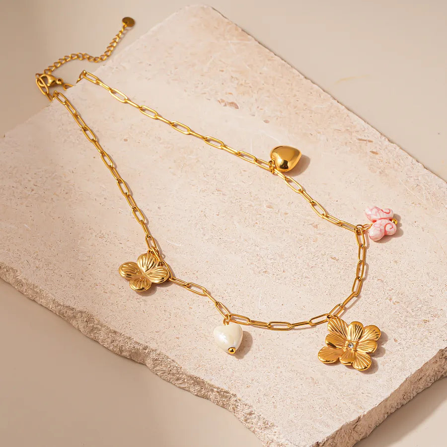 Boho Butterfly Knot Tassel Necklace