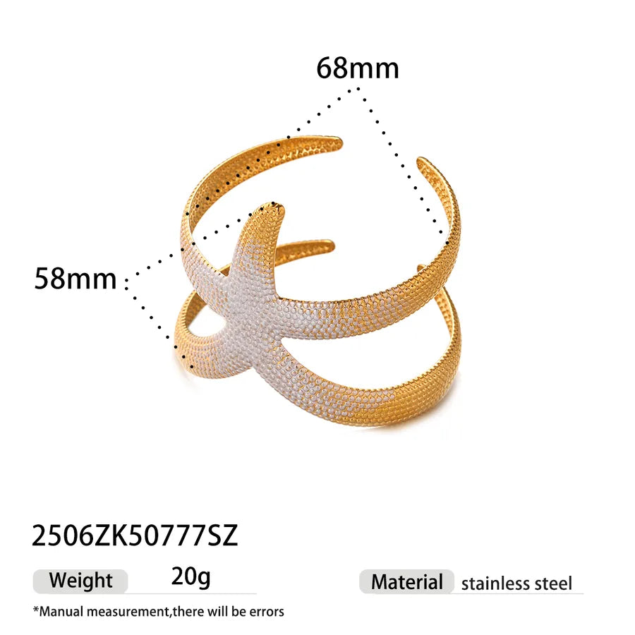 Gold Plated Geometric Stainless Steel Bracelet 2506ZK50777SZ