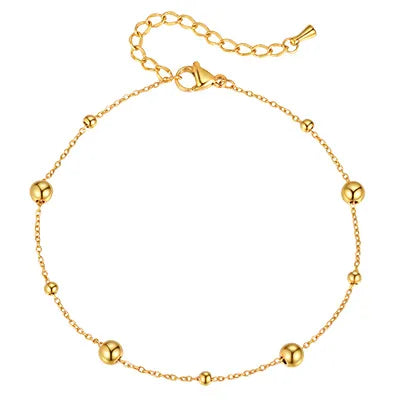 Gold Plated Stainless Steel Cross Anklet