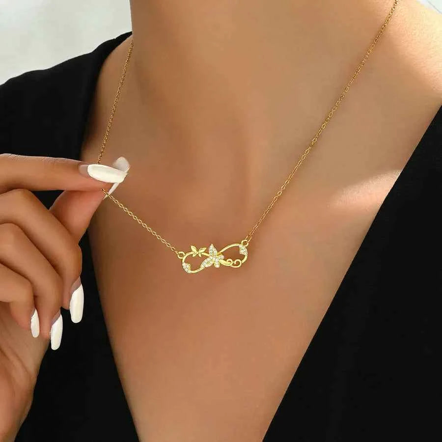 18K Gold Butterfly Pendant Necklace