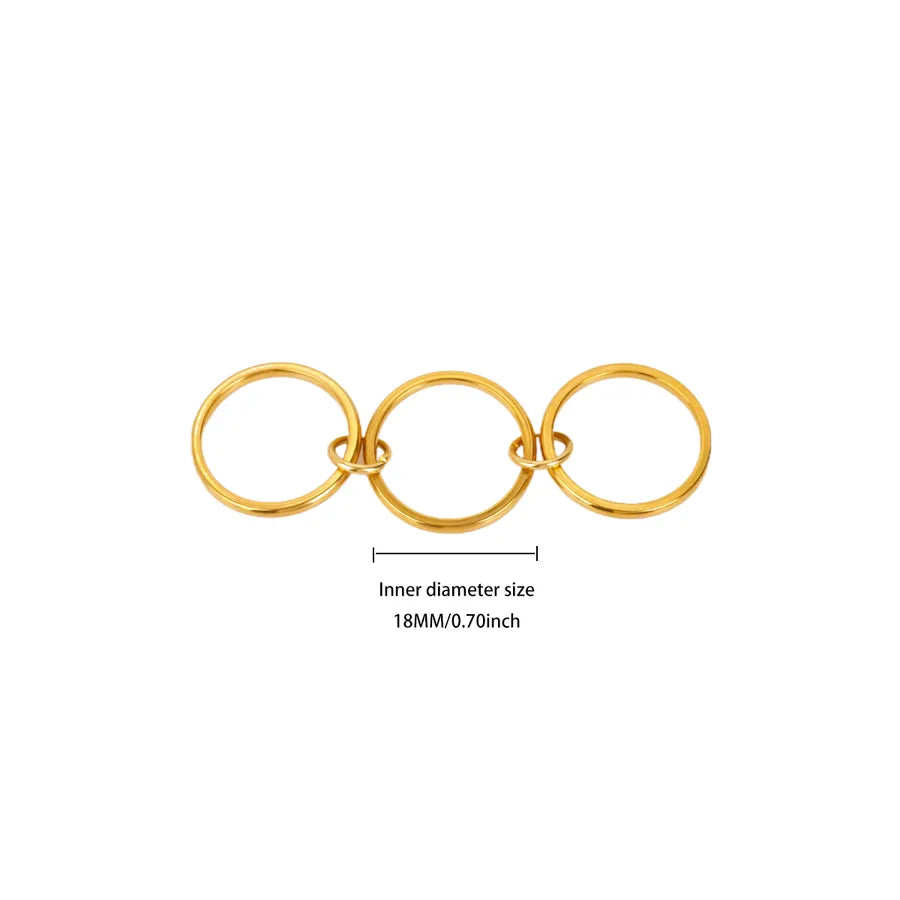 Geometric Gold Stainless Steel Ring 8 Gold