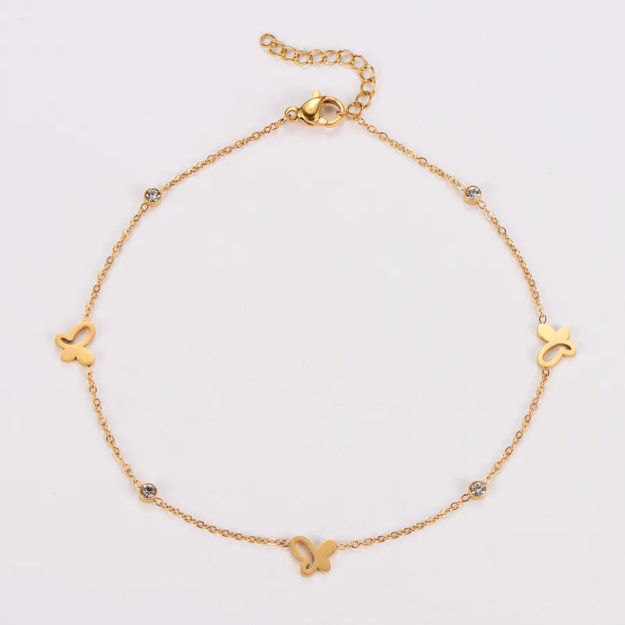 Gold Butterfly Anklet for Women – Stainless Steel Gold Butterfly