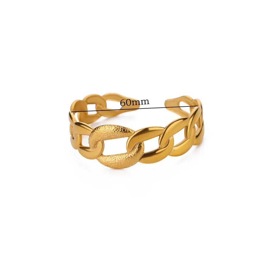 18K Gold Plated Hollow Chain Bracelet for Women