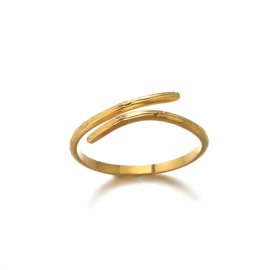 18K Gold Plated Geometric Zirconia Ring 10