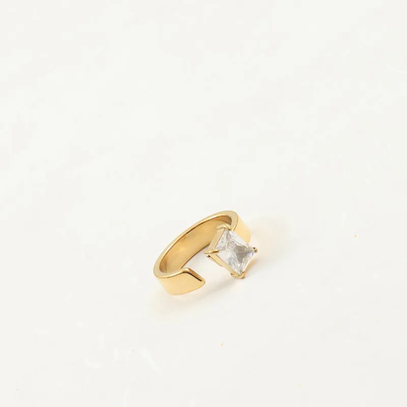 18K Gold Plated Titanium Steel Open Ring