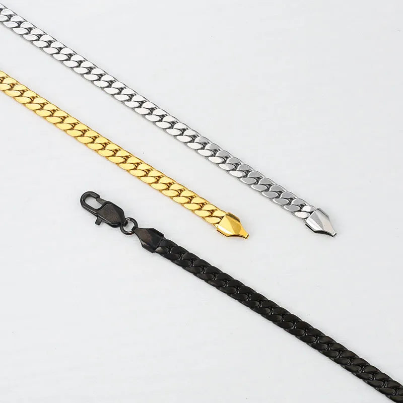 Geometric Titanium Steel Bracelet – PVD Coated