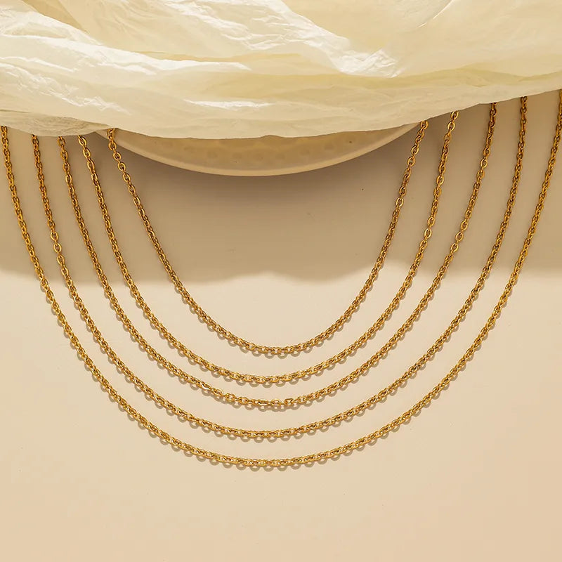 Gold Stainless Steel Chain Necklace