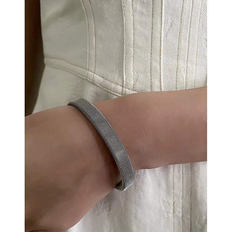 Vintage Mesh Titanium Steel Bracelet