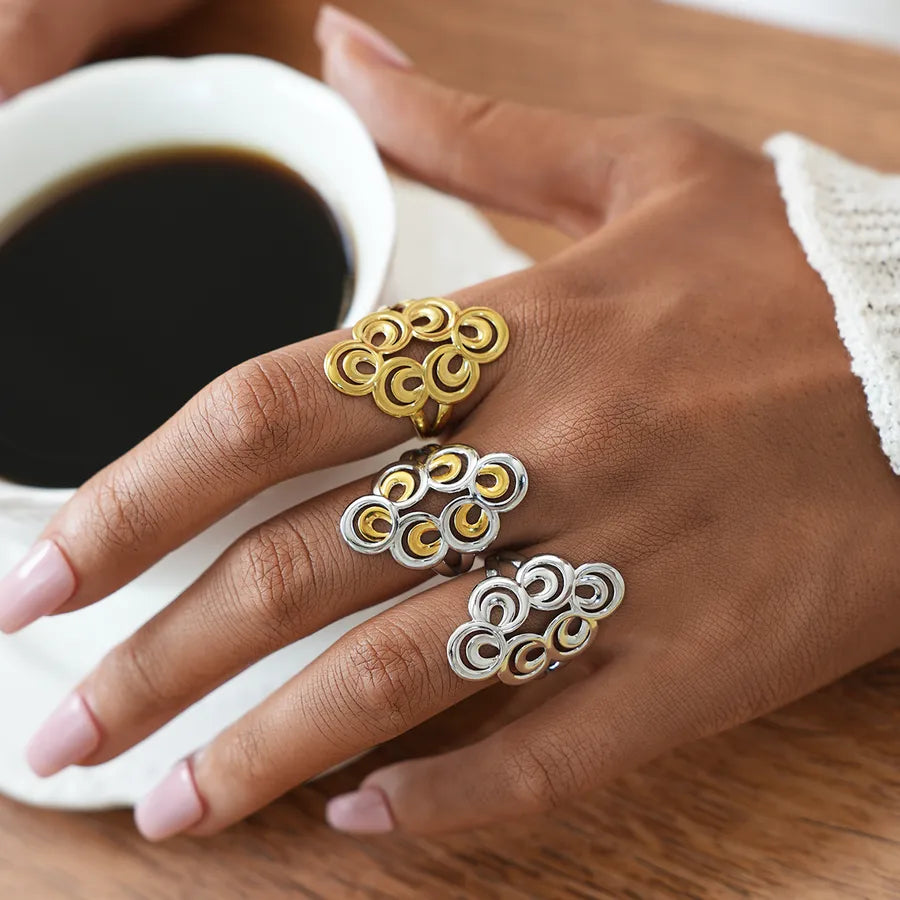 18K Gold Plated Boho Stainless Steel Ring