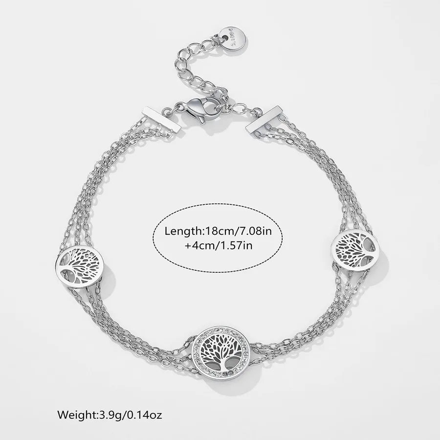 Stainless Steel Tree of Life Bracelet
