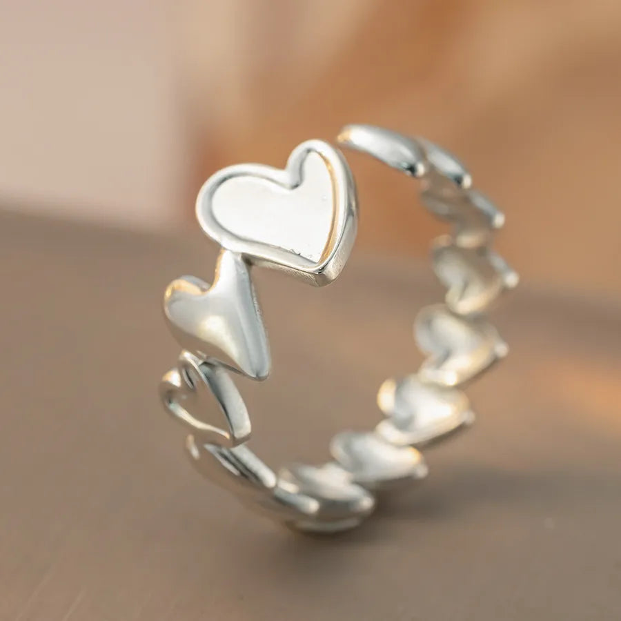 Geometric Titanium Steel Open Ring K368 Steel Color Ring Open