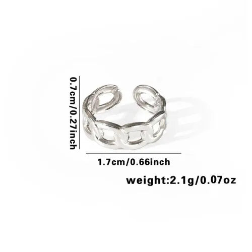 Titanium Steel Fish Tail Ring for Women