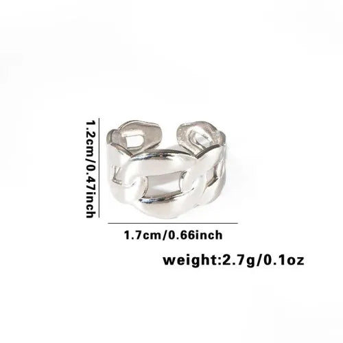 Titanium Steel Fish Tail Ring for Women