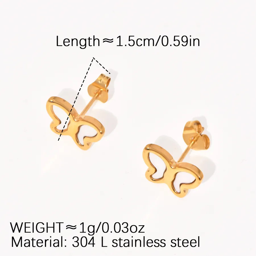 18K Gold Plated Titanium Steel Stud Earrings