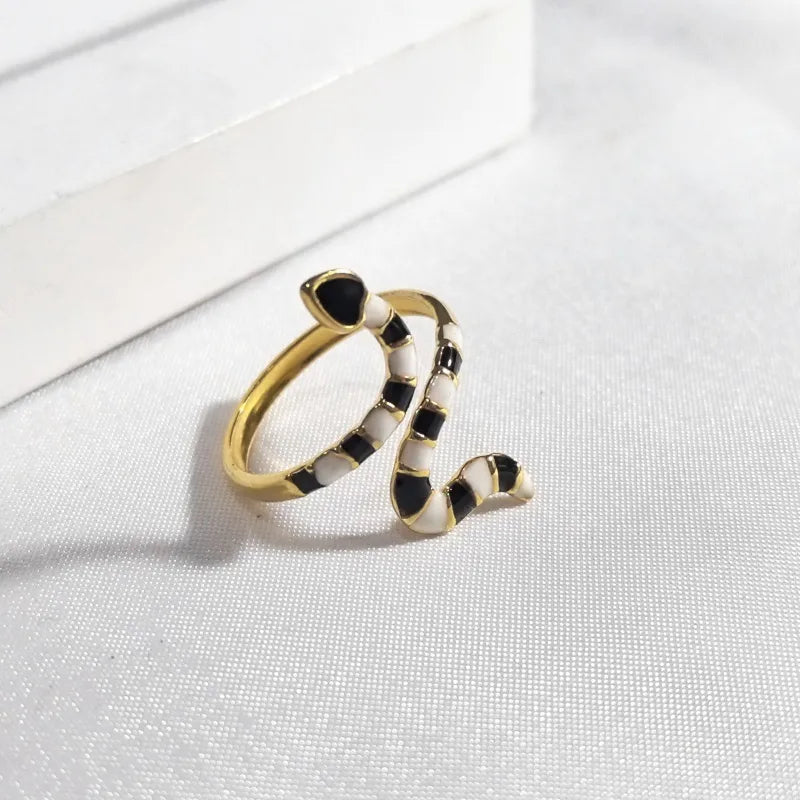 Gold Snake Open Ring in 18K Plated Stainless Steel