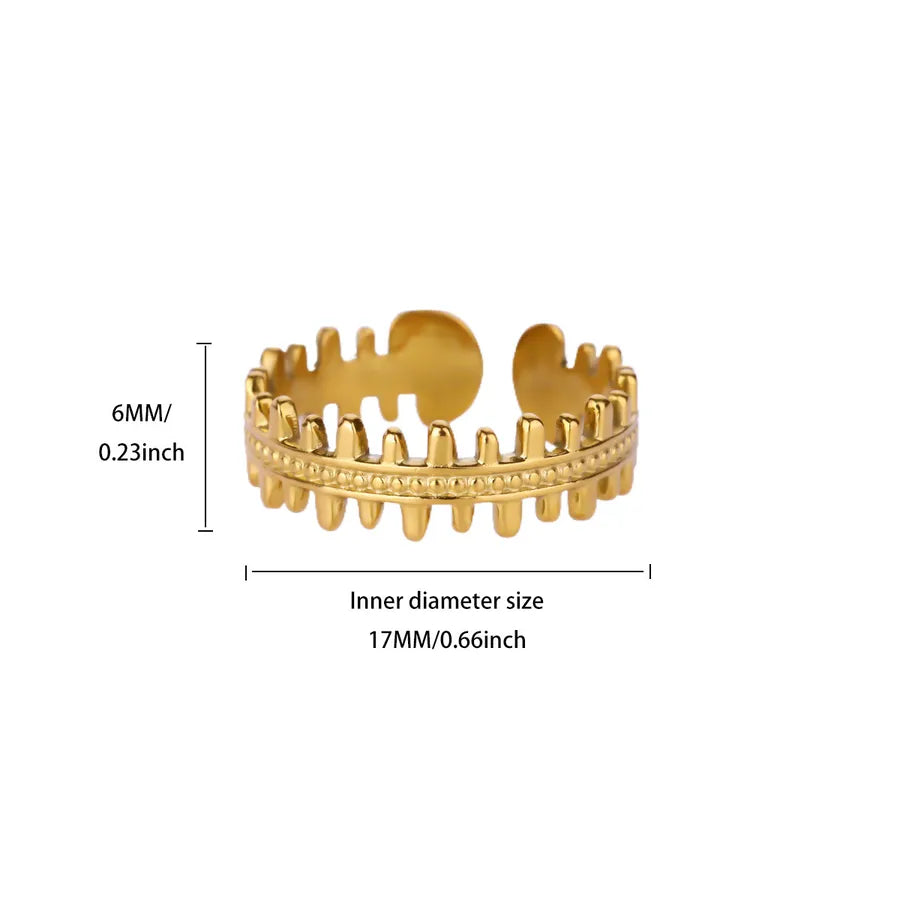 Elegant Geometric Open Ring in 18K Gold JZ5970G