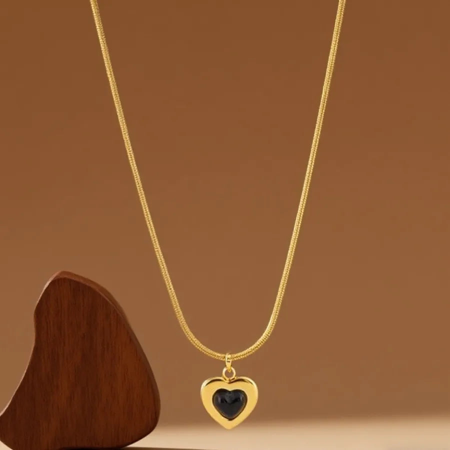 Titanium Steel Heart Pendant Necklace