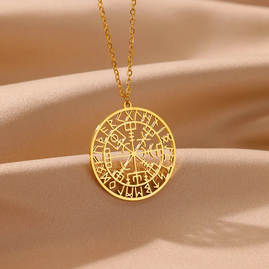 18K Gold Plated Geometric Pendant Necklace