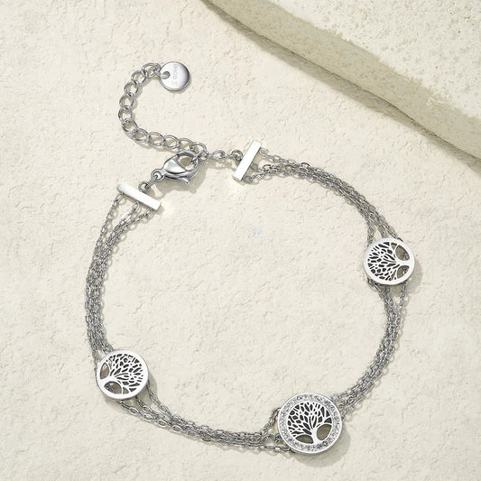 Stainless Steel Tree of Life Bracelet