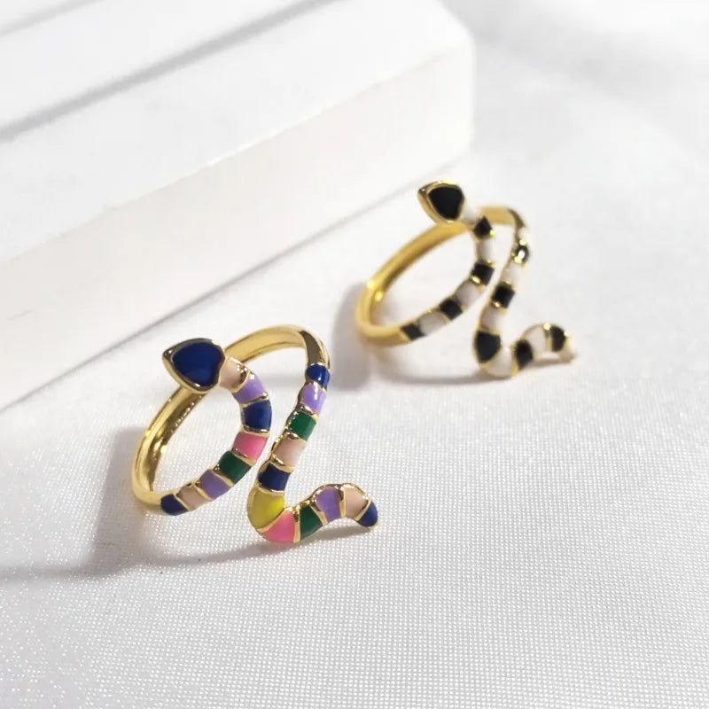 Gold Snake Open Ring in 18K Plated Stainless Steel