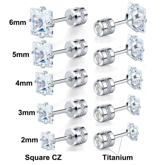 Geometric Stainless Steel Ear Studs