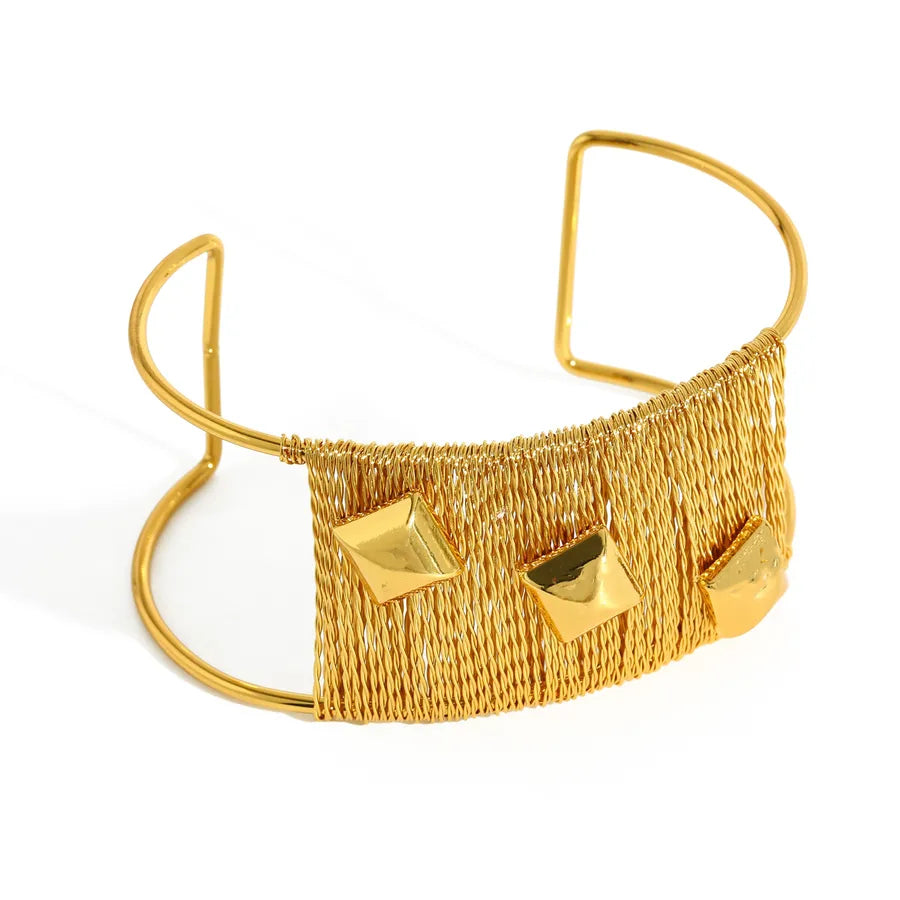 18K Gold Dragonfly Bangle Bracelet for Women