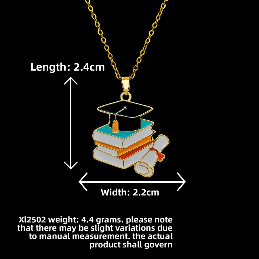 Butterfly & Whale Couple Pendant Necklace XL2502 Book Hat Graduation Necklace Gold