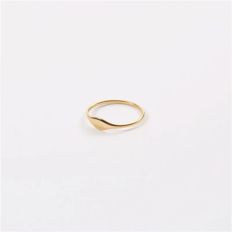 Minimalist Geometric Titanium Steel Ring